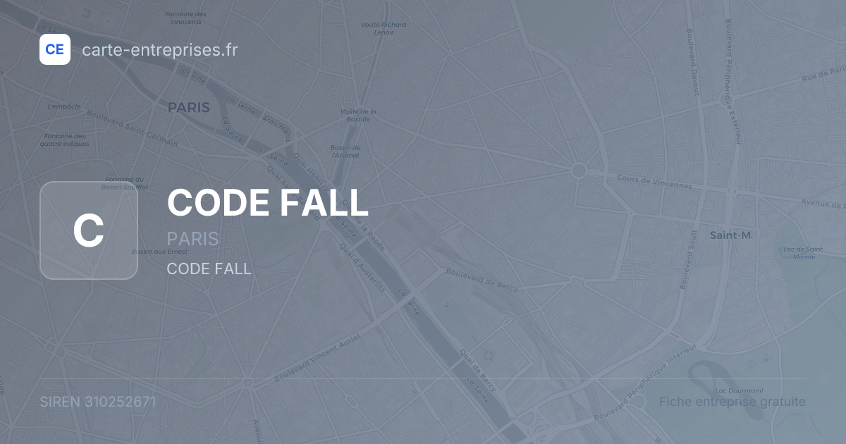 CODE FALL — 310252671 — fiche entreprise