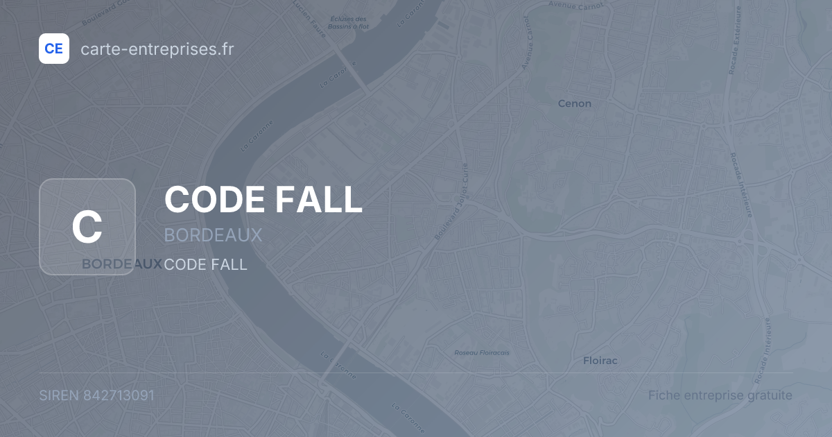 CODE FALL — 842713091 — fiche entreprise
