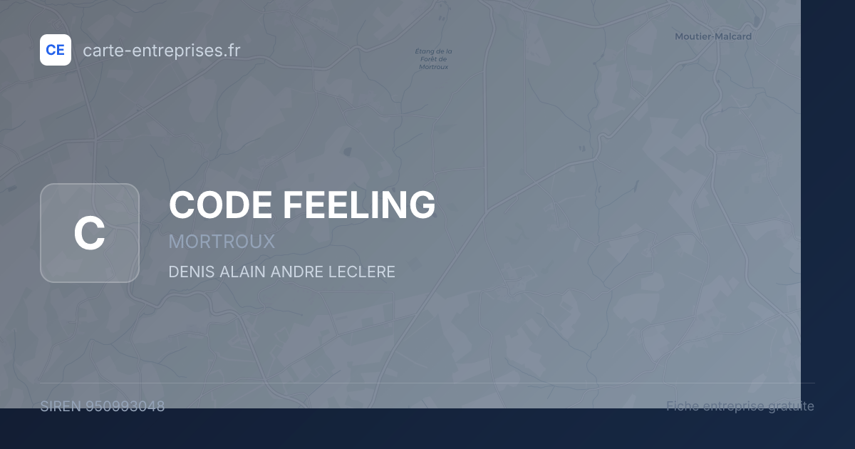 CODE FEELING — 950993048 — fiche entreprise