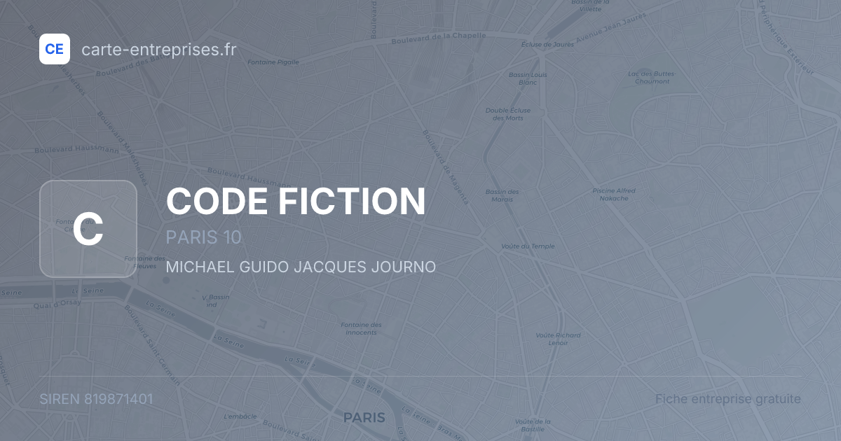CODE FICTION — 819871401 — fiche entreprise
