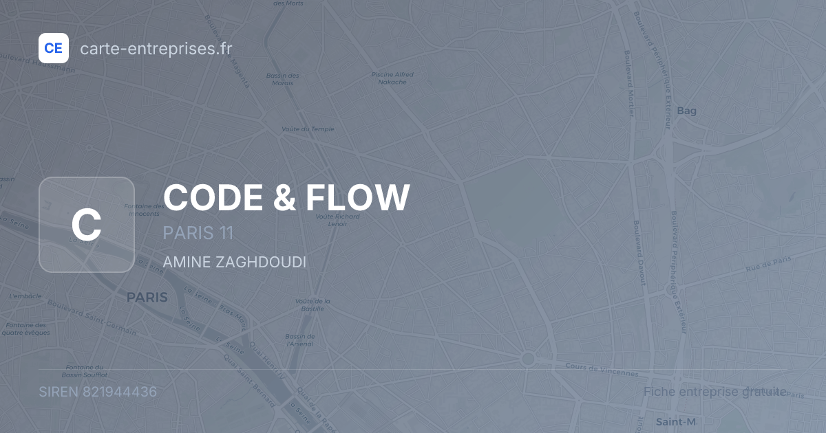 CODE & FLOW — 821944436 — fiche entreprise