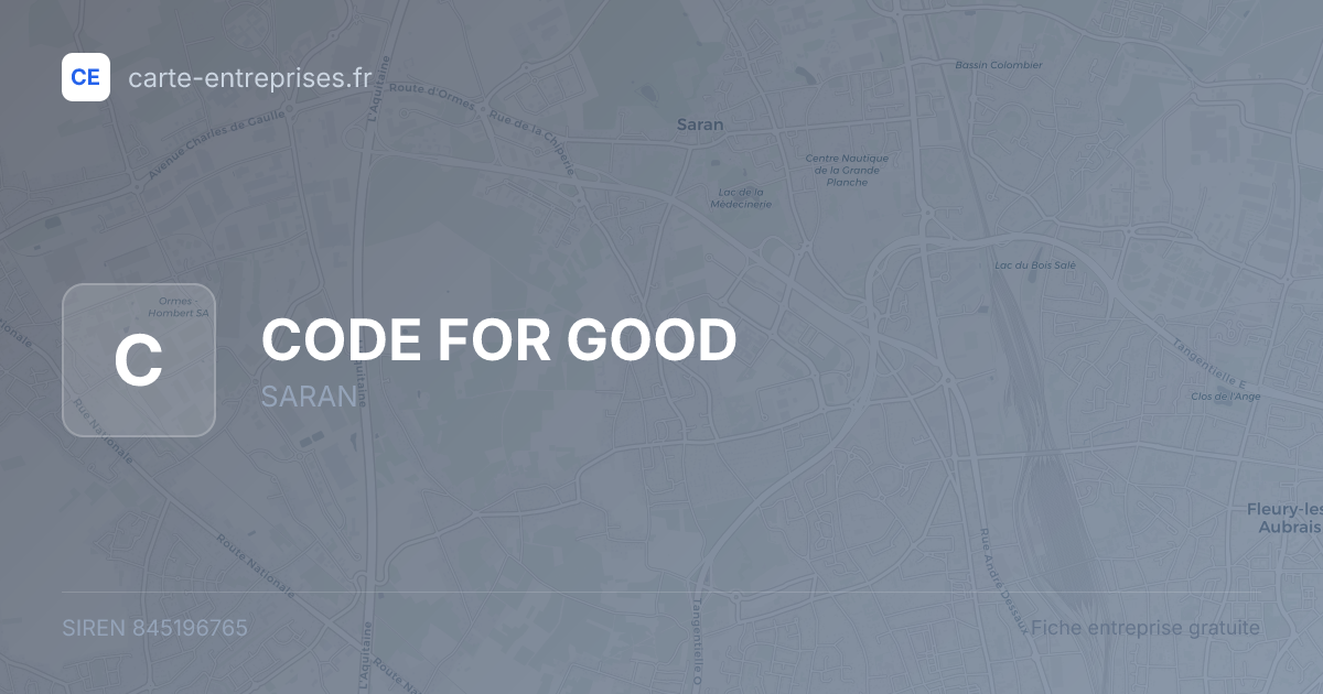 CODE FOR GOOD — 845196765 — fiche entreprise