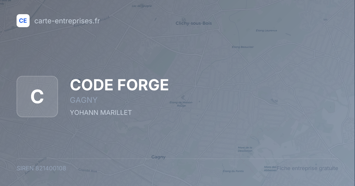 CODE FORGE — 821400108 — fiche entreprise