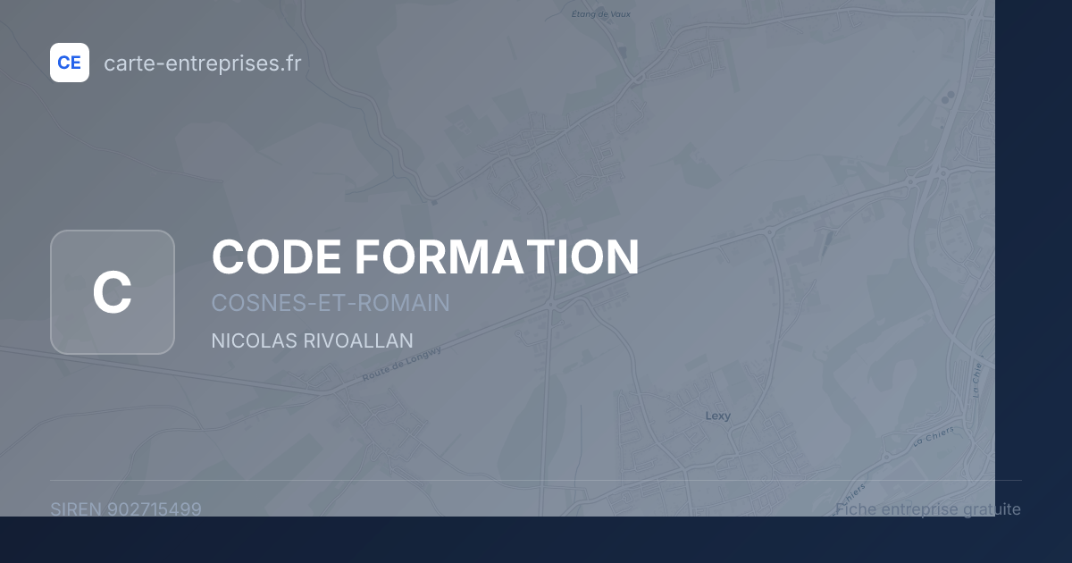 CODE FORMATION — 902715499 — fiche entreprise