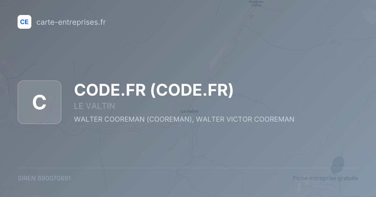 CODE.FR — 890070691 — fiche entreprise