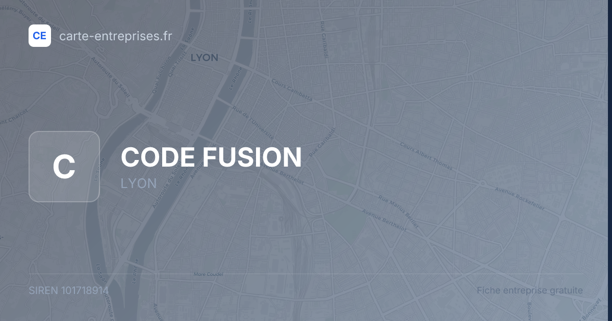 CODE FUSION — 101718914 — fiche entreprise