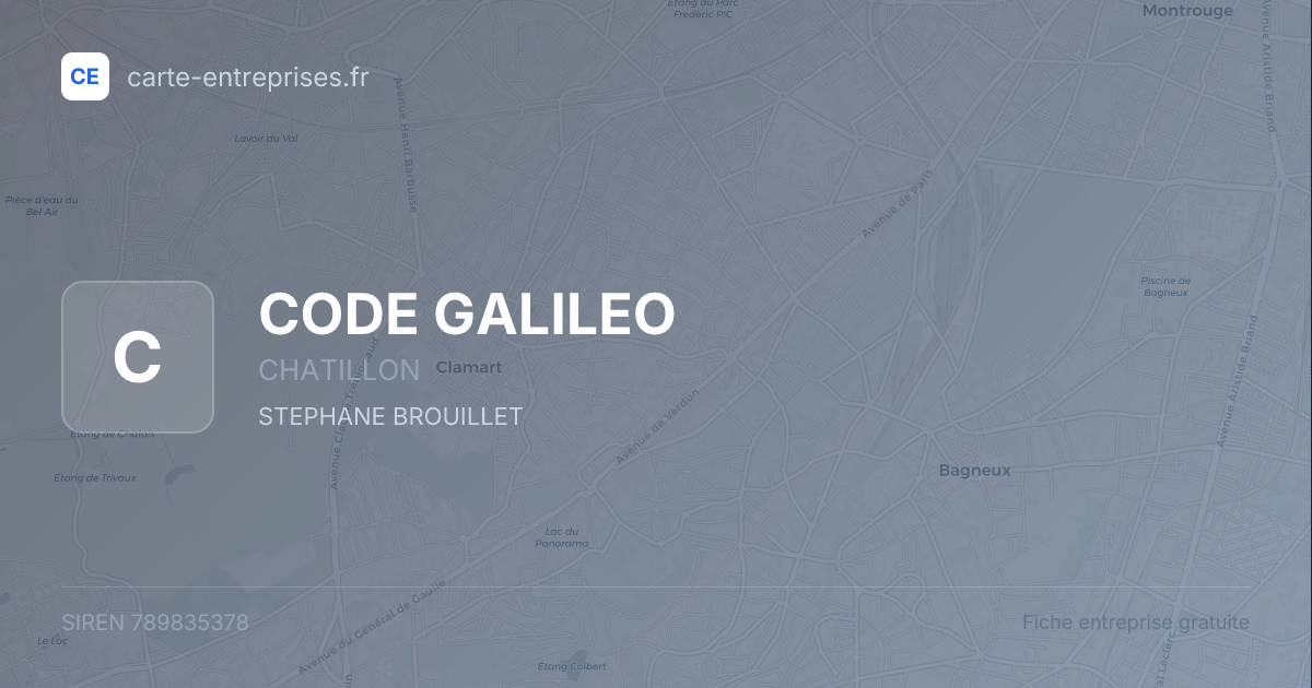 CODE GALILEO — 789835378 — fiche entreprise