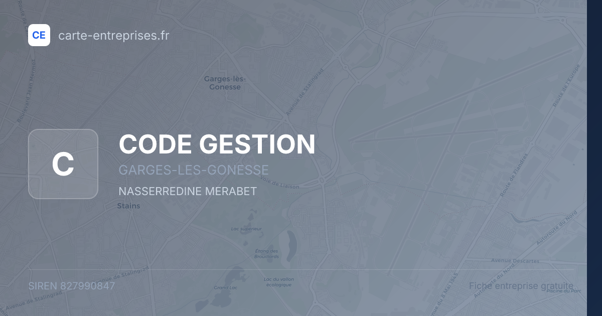 CODE GESTION — 827990847 — fiche entreprise