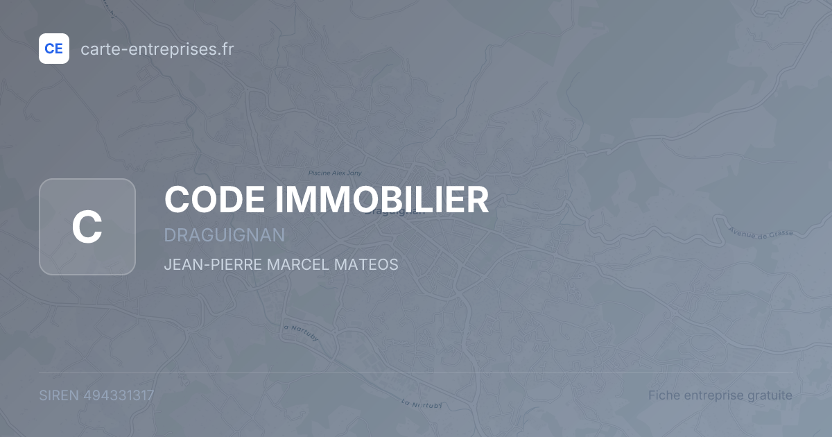 CODE IMMOBILIER — 494331317 — fiche entreprise