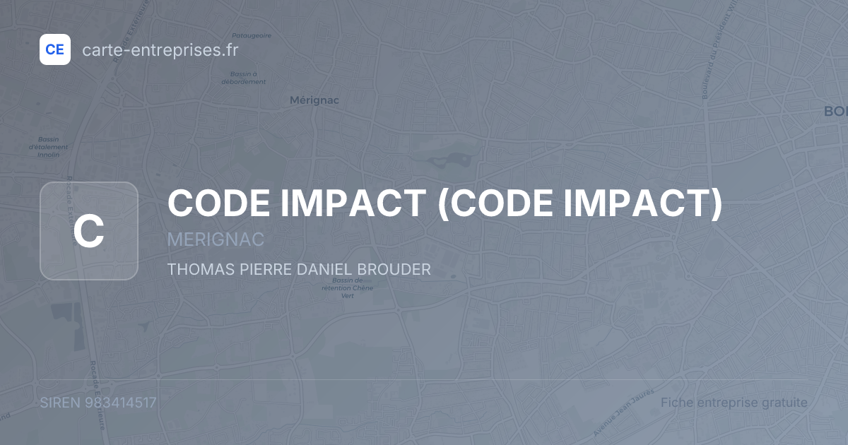 CODE IMPACT — 983414517 — fiche entreprise