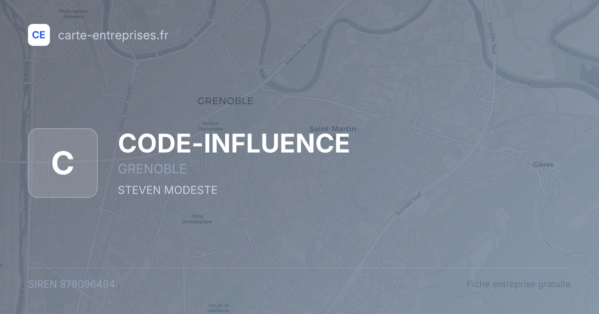 CODE-INFLUENCE — 878096494 — fiche entreprise