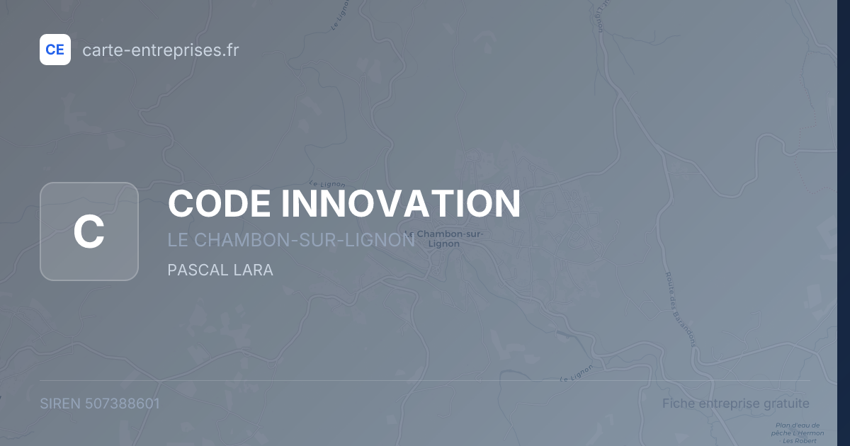 CODE INNOVATION — 507388601 — fiche entreprise