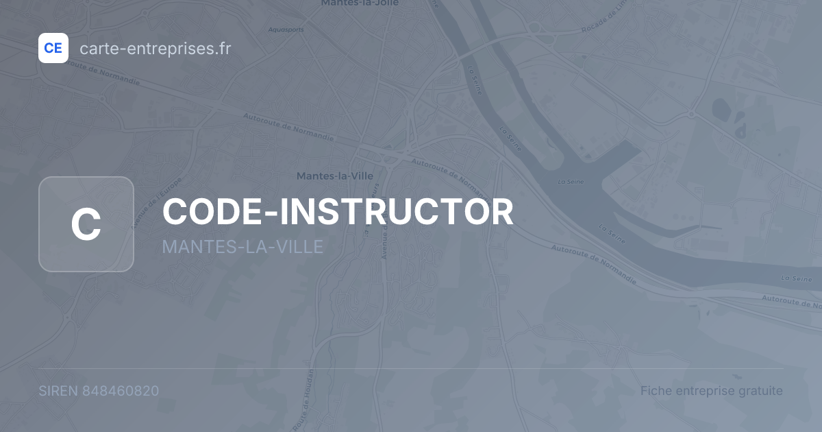 CODE-INSTRUCTOR — 848460820 — fiche entreprise