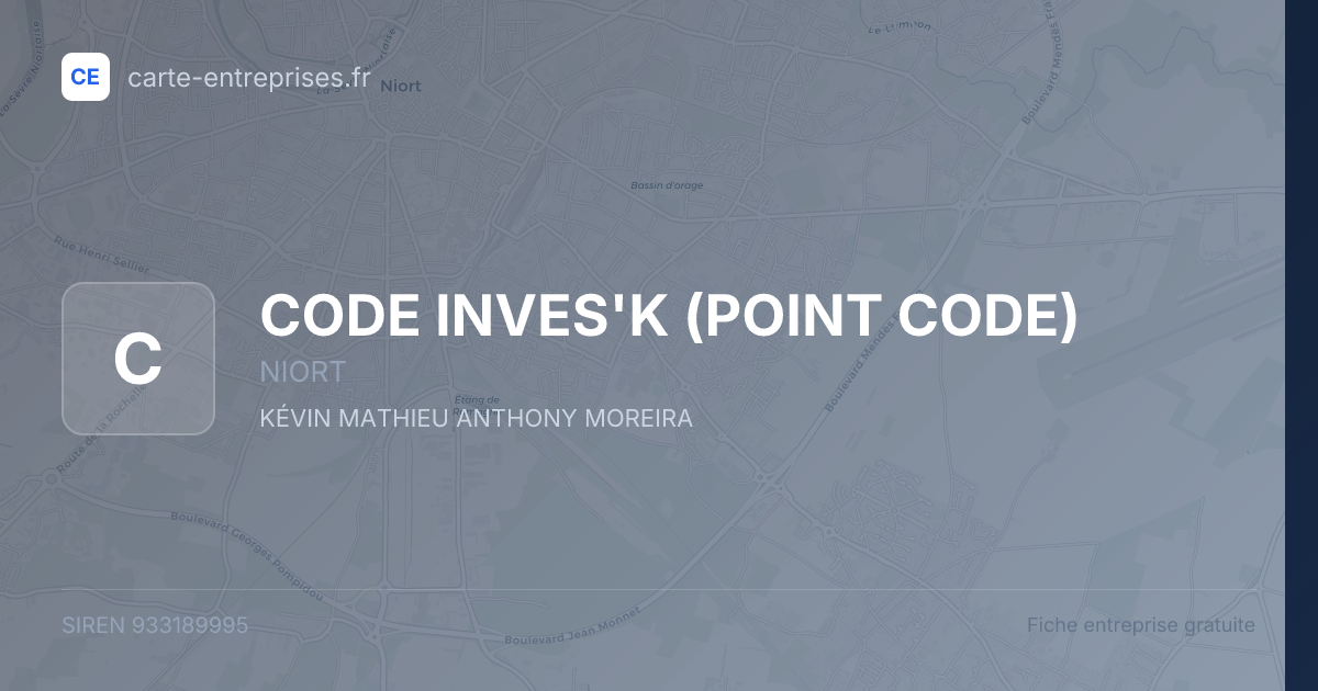 CODE INVES'K (POINT CODE) — 933189995 — fiche entreprise