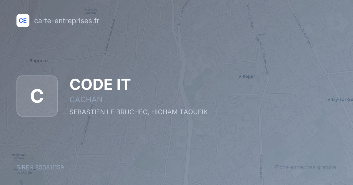 CODE IT — 850811159 — fiche entreprise