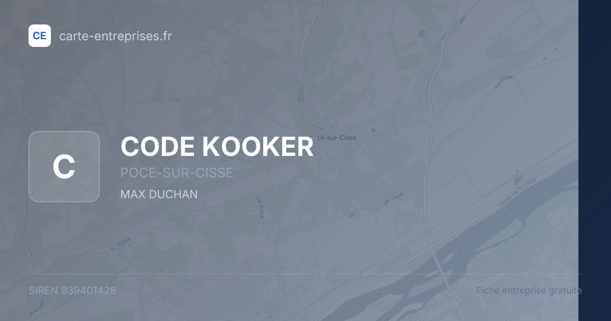 CODE KOOKER — 939401428 — fiche entreprise