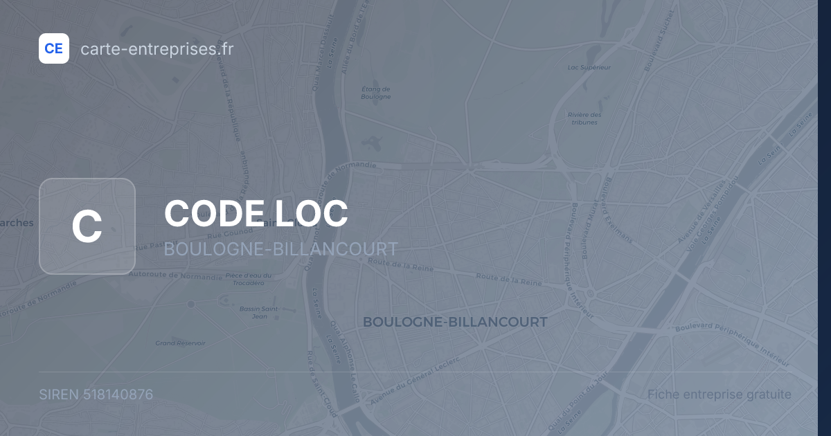 CODE LOC — 518140876 — fiche entreprise