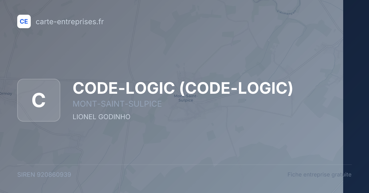 CODE-LOGIC — 920860939 — fiche entreprise