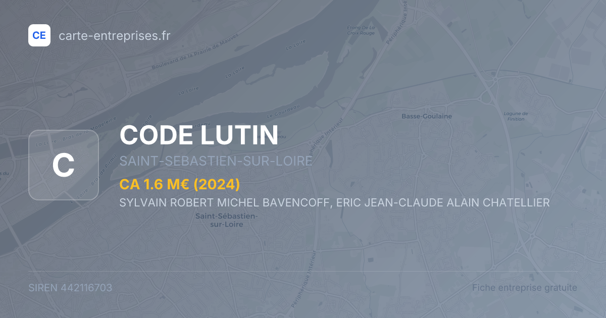 CODE LUTIN — 442116703 — fiche entreprise