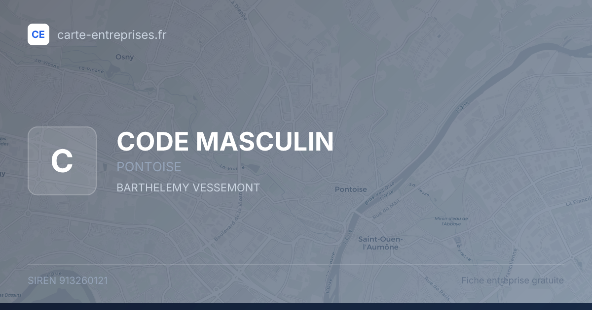 CODE MASCULIN — 913260121 — fiche entreprise