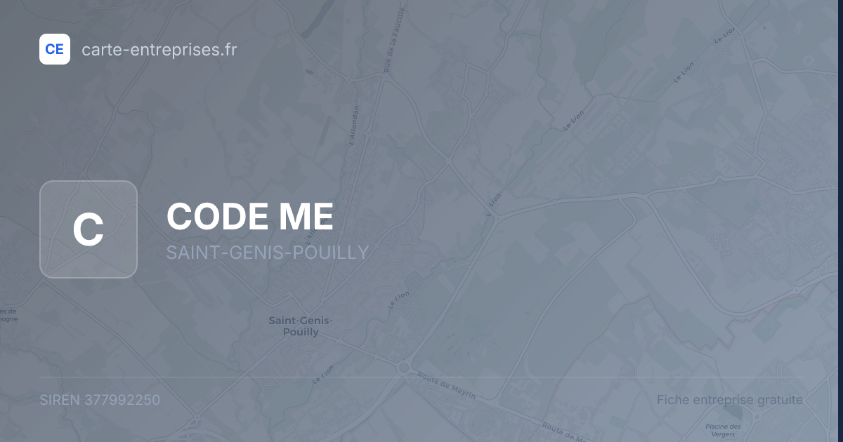CODE ME — 377992250 — fiche entreprise