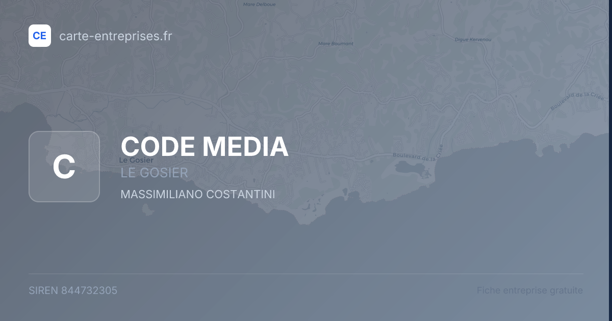 CODE MEDIA — 844732305 — fiche entreprise