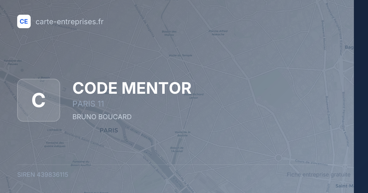 CODE MENTOR — 439836115 — fiche entreprise