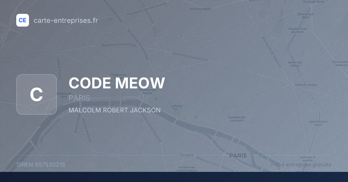 CODE MEOW — 897530218 — fiche entreprise