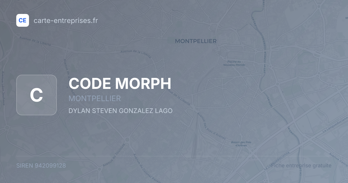 CODE MORPH — 942099128 — fiche entreprise