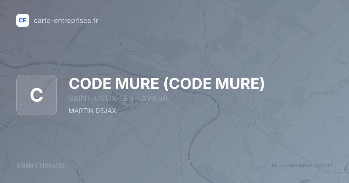 CODE MURE — 831964192 — fiche entreprise