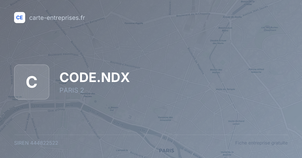 CODE.NDX — 444822522 — fiche entreprise