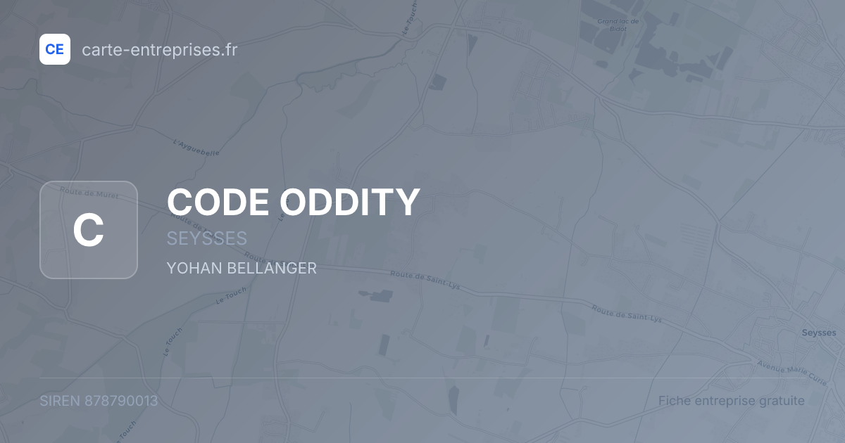 CODE ODDITY — 878790013 — fiche entreprise