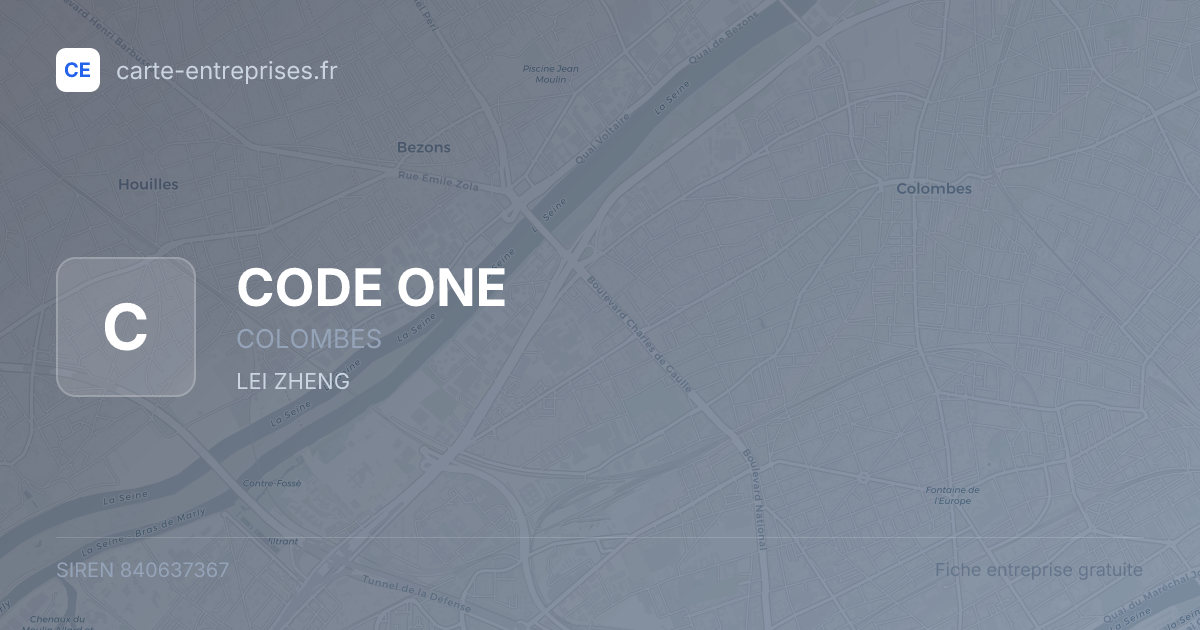 CODE ONE — 840637367 — fiche entreprise