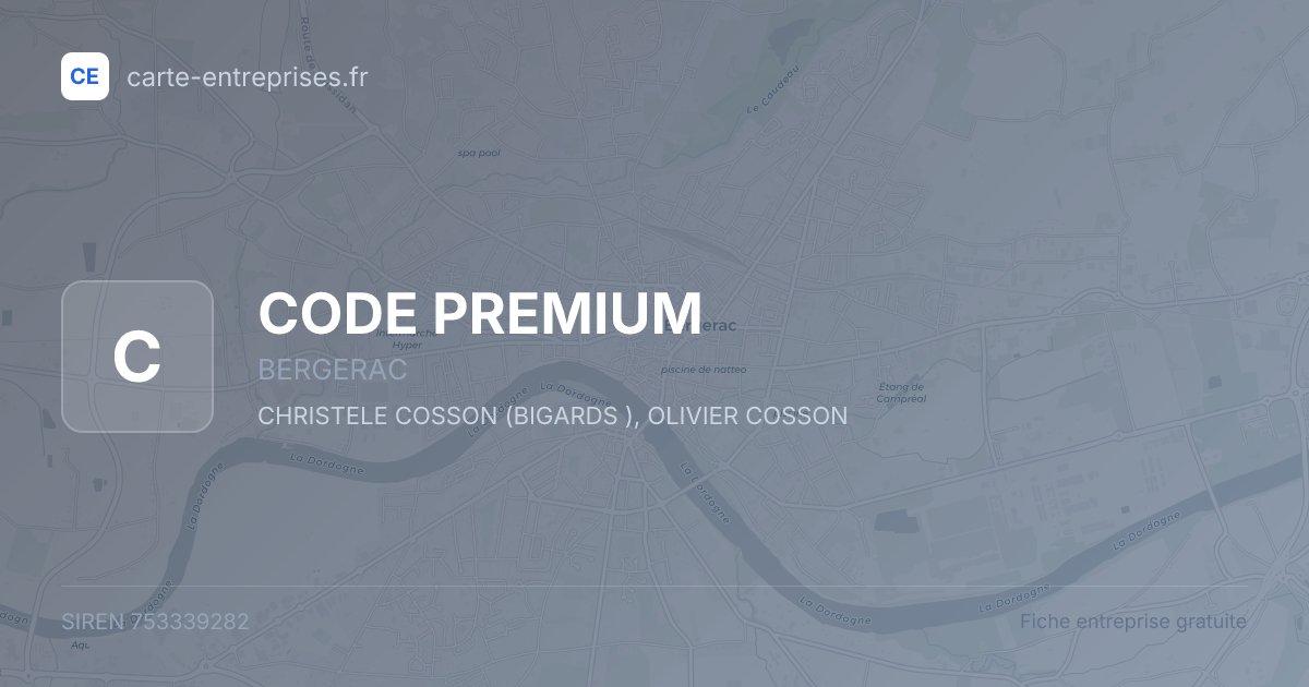 CODE PREMIUM — 753339282 — fiche entreprise