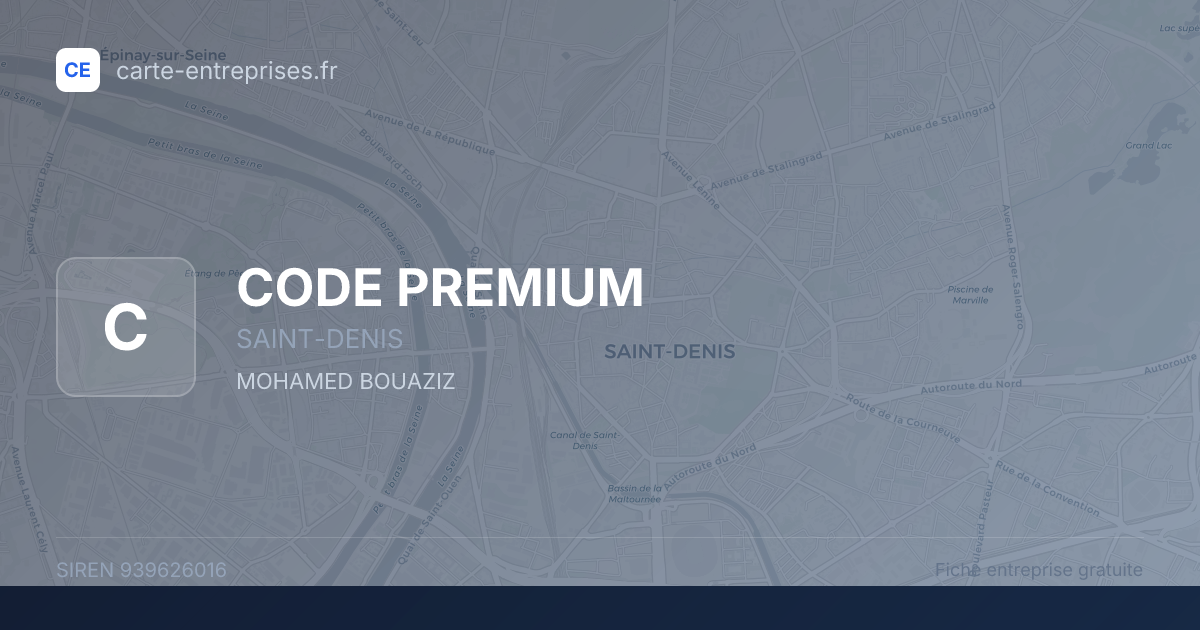 CODE PREMIUM — 939626016 — fiche entreprise