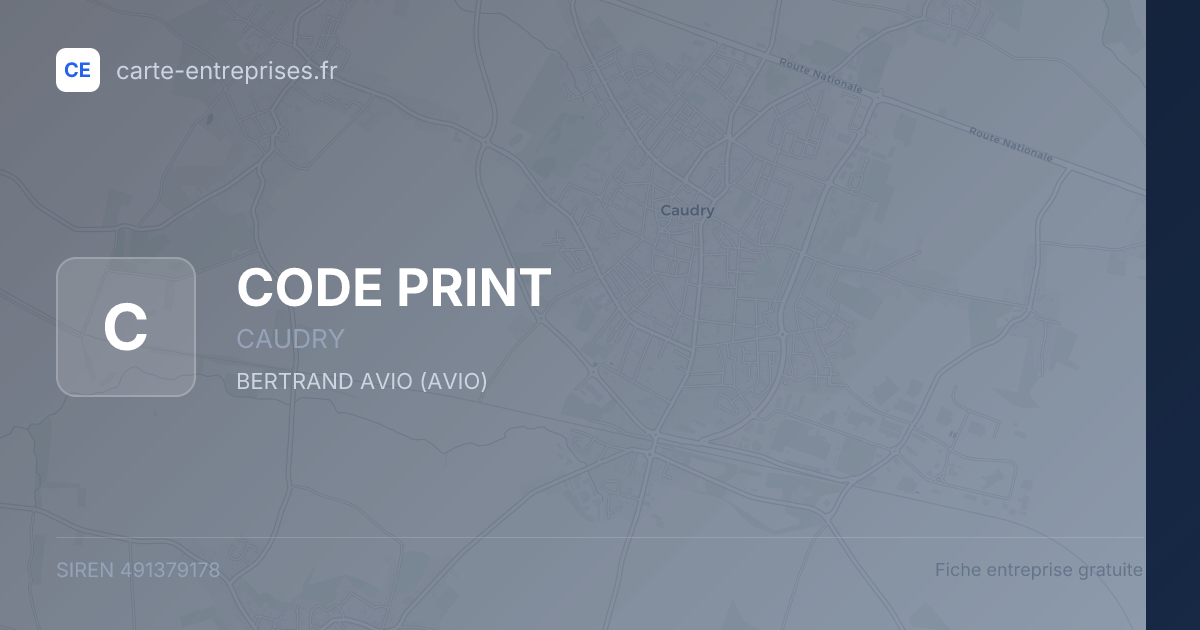 CODE PRINT — 491379178 — fiche entreprise