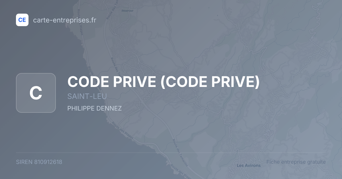 CODE PRIVE — 810912618 — fiche entreprise