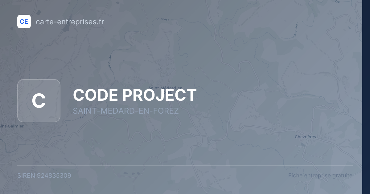 CODE PROJECT — 924835309 — fiche entreprise