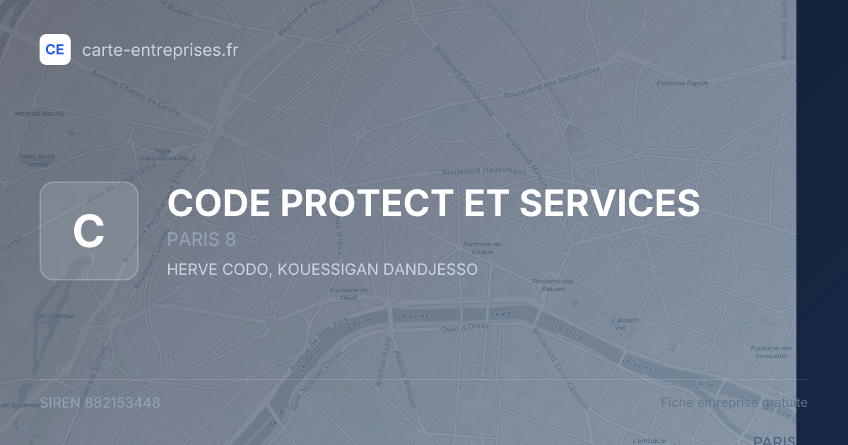 CODE PROTECT ET SERVICES — 882153448 — fiche entreprise