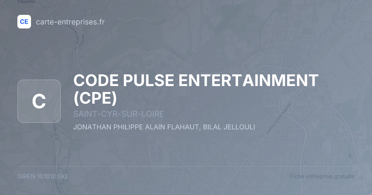 CODE PULSE ENTERTAINMENT (CPE) — 101010593 — fiche entreprise