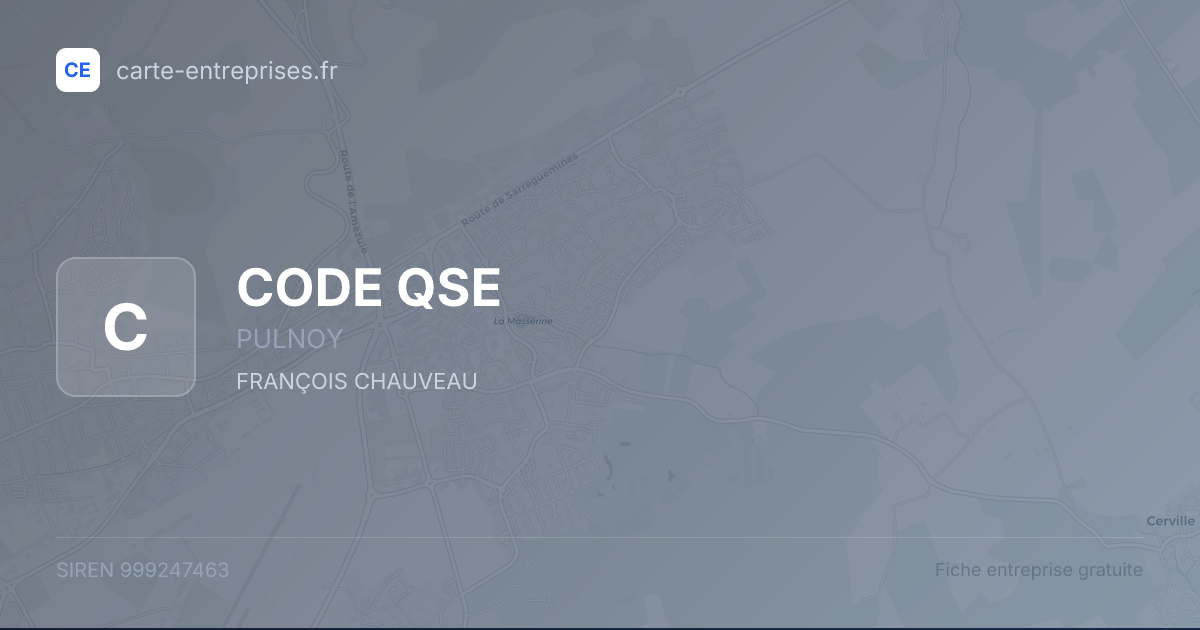 CODE QSE — 999247463 — fiche entreprise