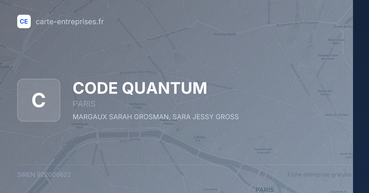 CODE QUANTUM — 922006622 — fiche entreprise