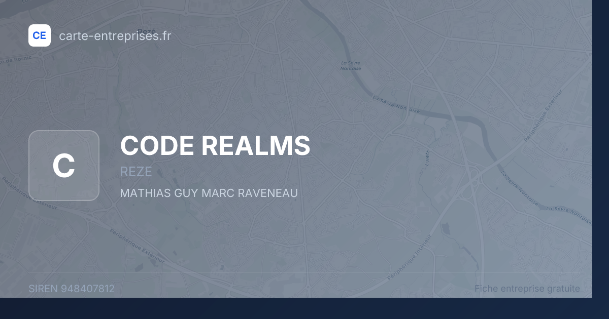 CODE REALMS — 948407812 — fiche entreprise