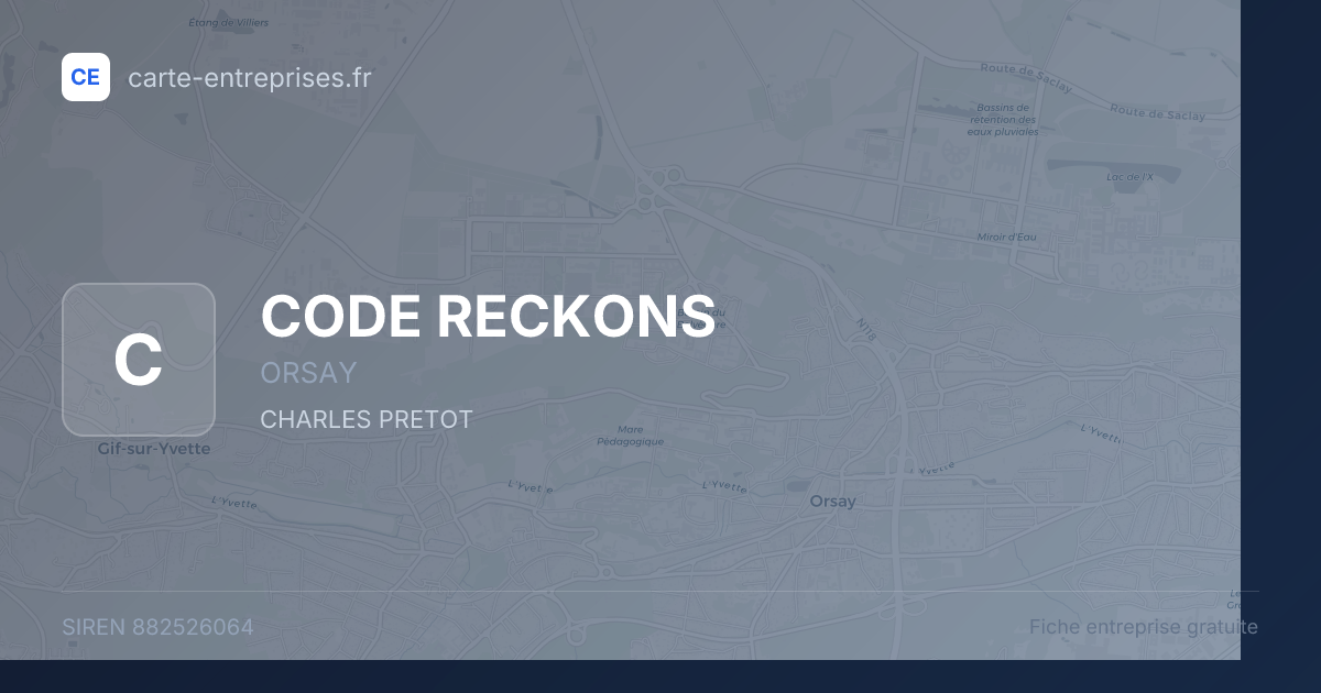 CODE RECKONS — 882526064 — fiche entreprise