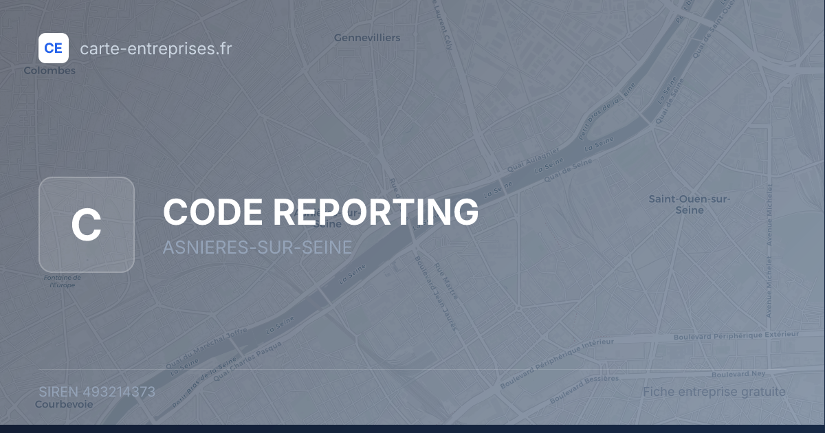 CODE REPORTING — 493214373 — fiche entreprise