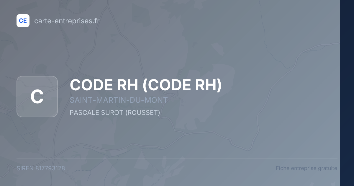 CODE RH — 817793128 — fiche entreprise