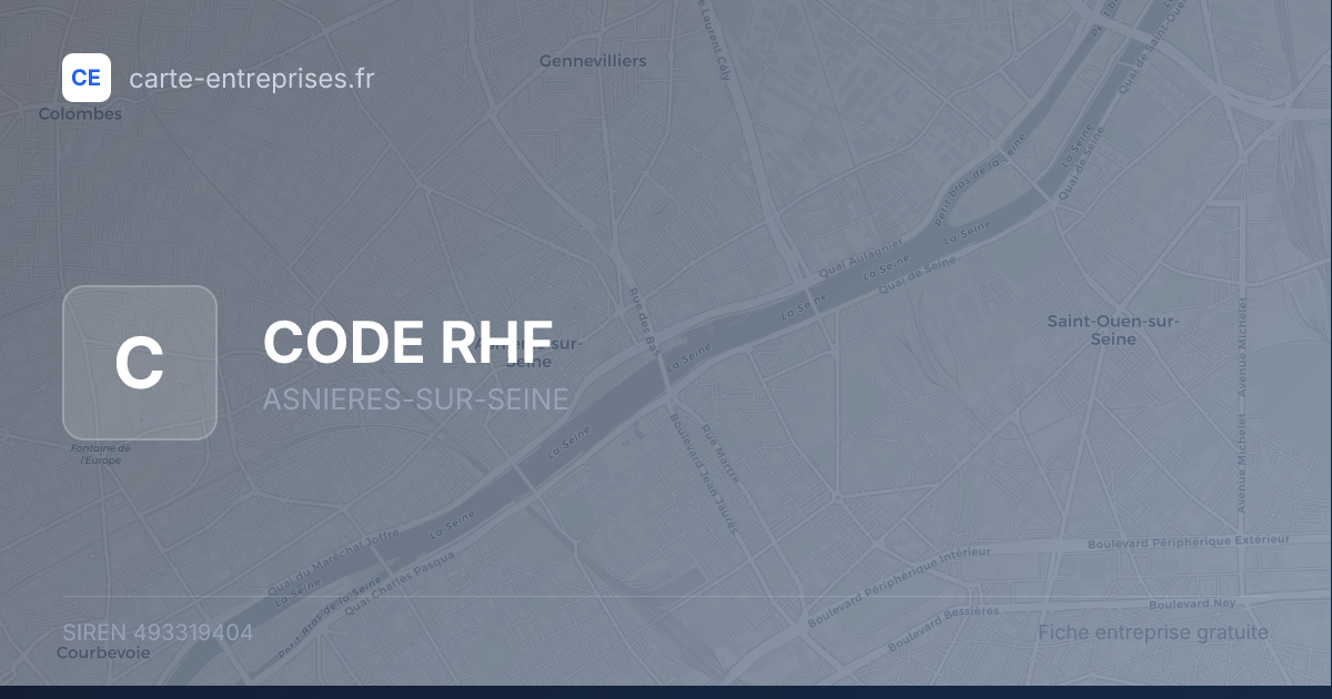 CODE RHF — 493319404 — fiche entreprise