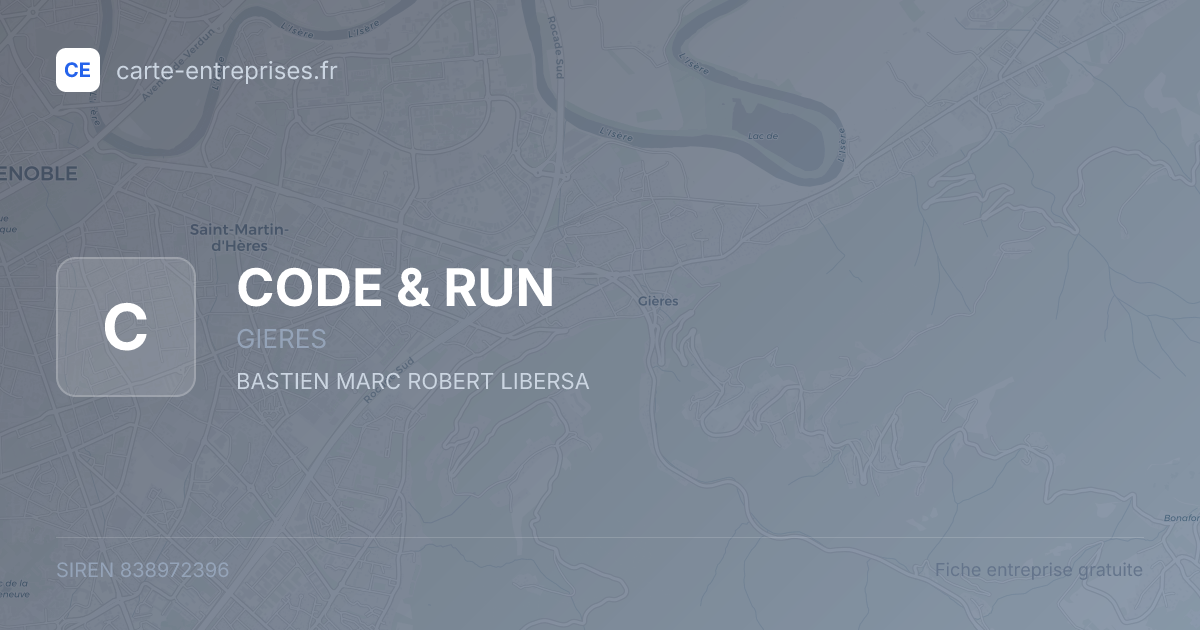 CODE & RUN — 838972396 — fiche entreprise