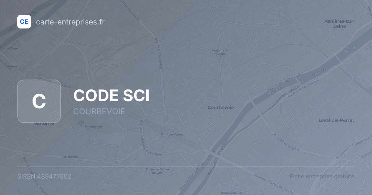CODE SCI — 489477802 — fiche entreprise