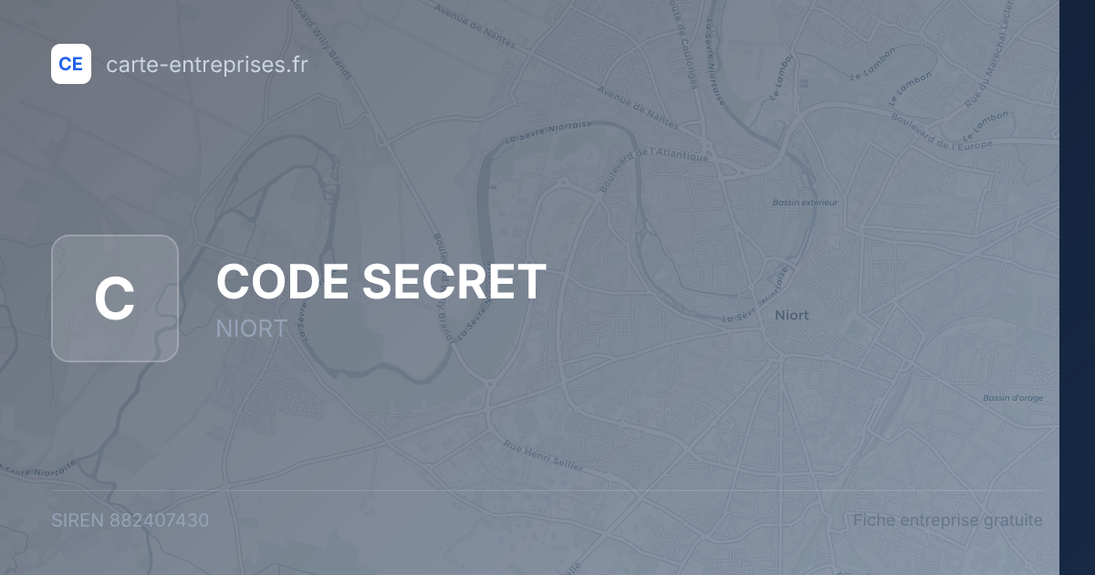CODE SECRET — 882407430 — fiche entreprise